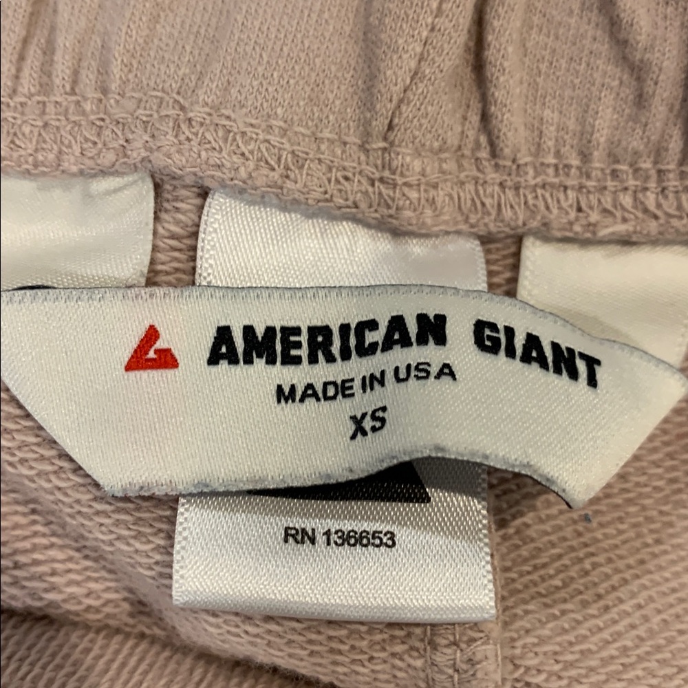 American Giant Women’s French Terry Pull On Lounge Shorts Size XS Blush Pink - Picture 6 of 7